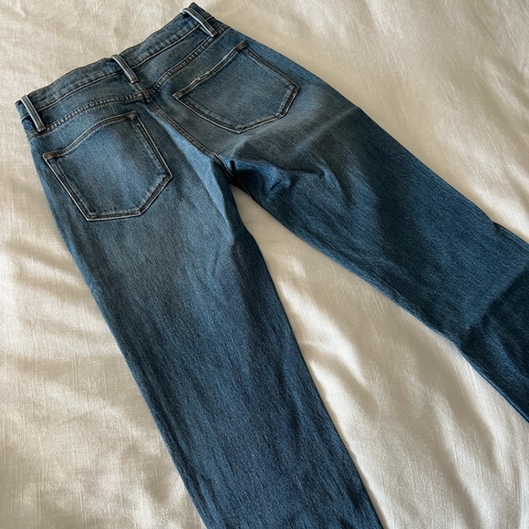 NWOT Frame Le High Straight Python-Print Leather Patchwork Jeans - Picture 8 of 12